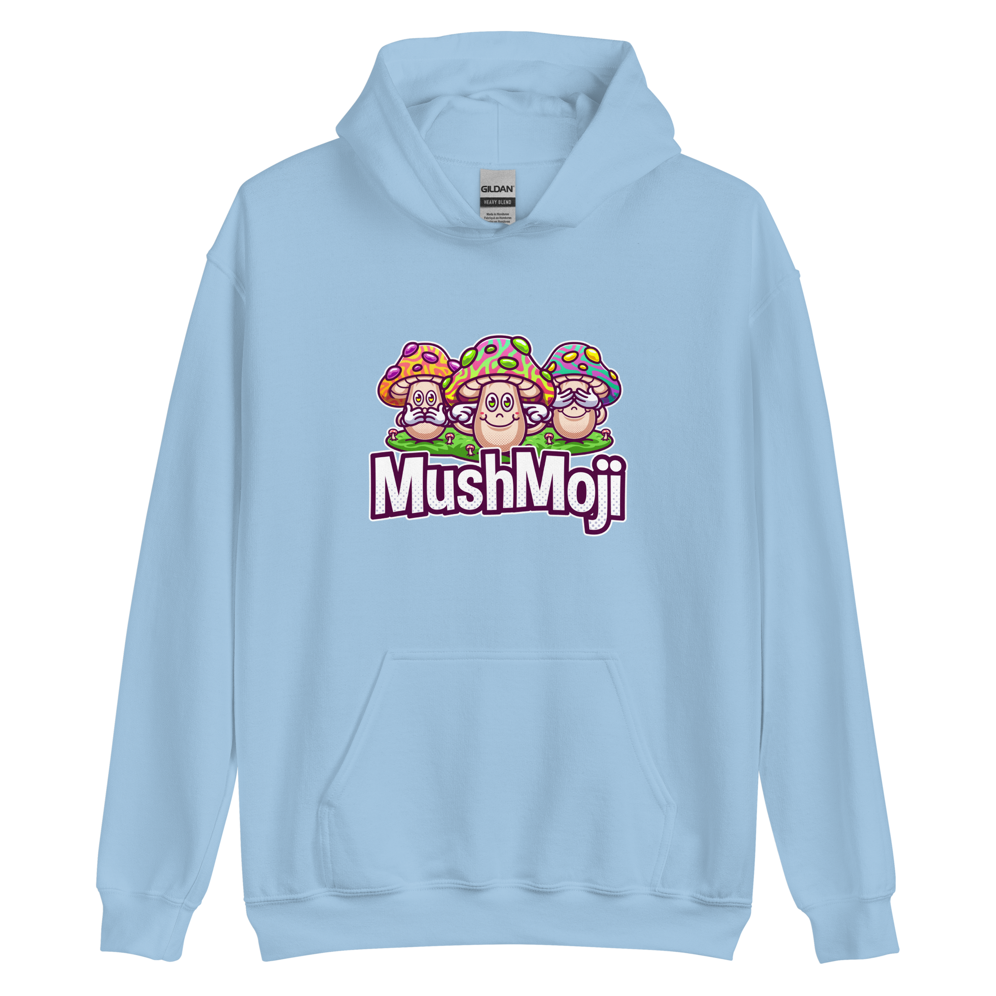 mushmoji hoodie blue
