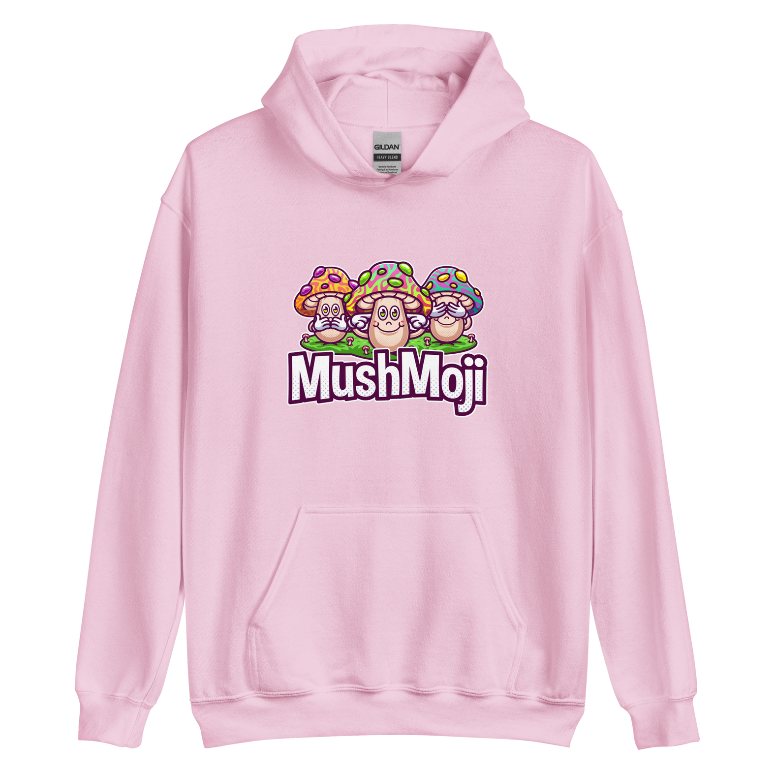 mushmoji hoodie pink